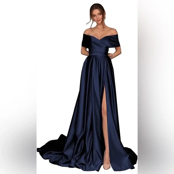 navy blue dress for baby girl What Dresses to Wear to Winter Formal main image 1